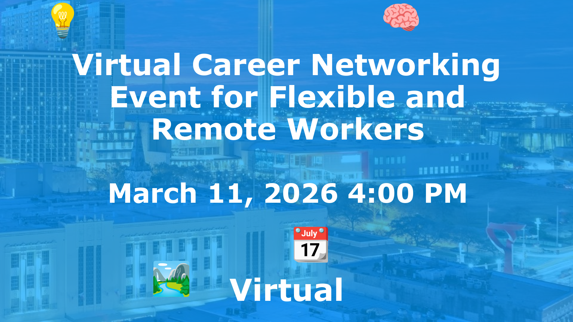 Virtual Career Networking Event for Flexible and Remote Workers event image